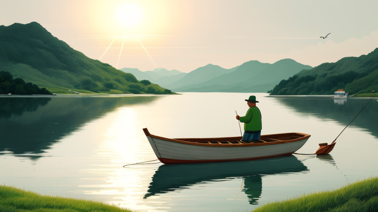 湖上泛舟三维动画