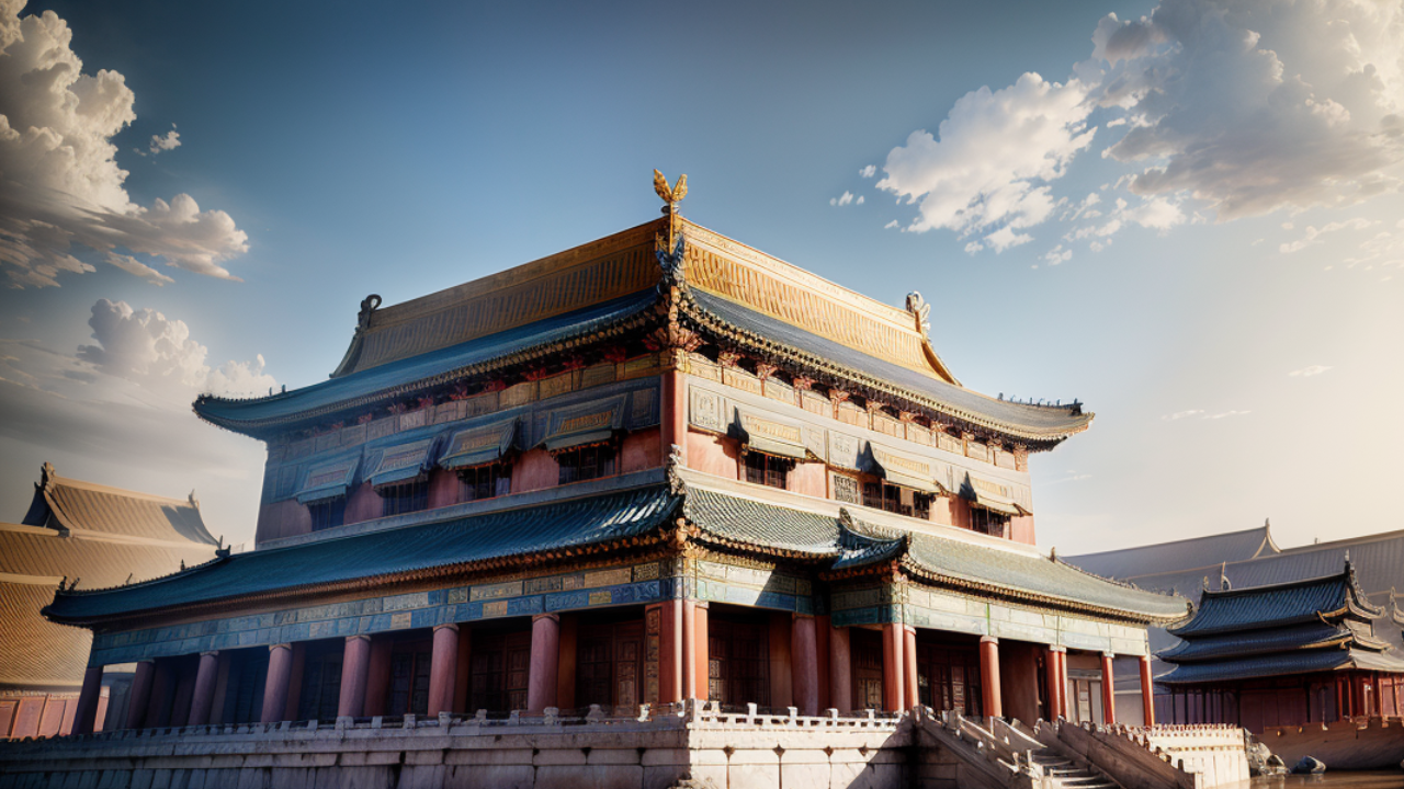 古代建筑三维动画